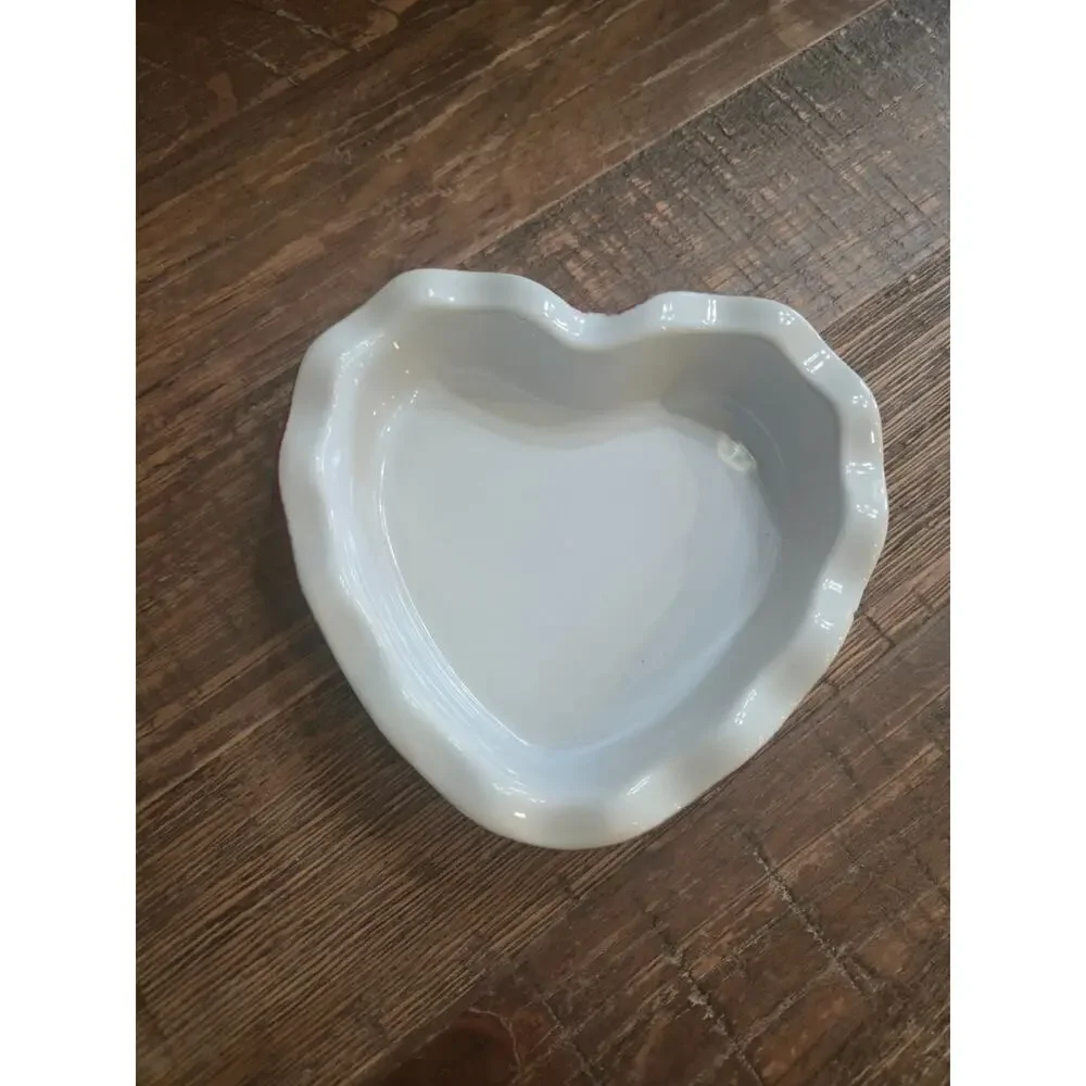 Emile Henry Red Heart Shaped Individual Baker Mini Ceramic Baking Dish 6149 5.5